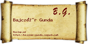 Bajczár Gunda névjegykártya